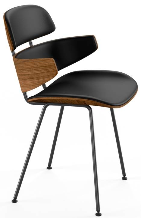GM 576 Valnöt olja/select black Karmstol
