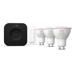 Philips Hue White and Color Ambiance Startsæt - 3 x GU10 pærer (400lm) + Dimmer switch + Bridge Pro