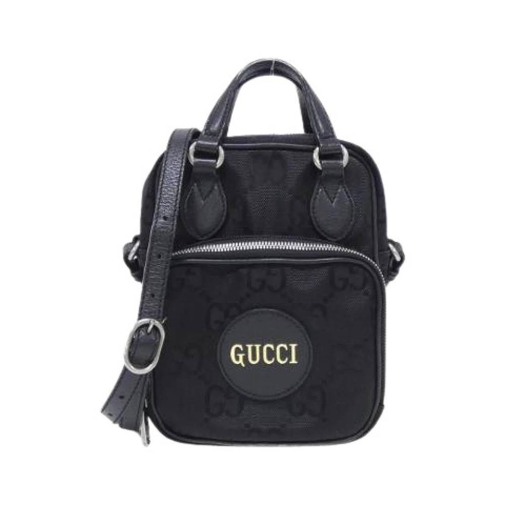 Gucci Vintage Pre-owned Off The Grid GG Nylon Læder Skuldertaske - Vintage - Dame - Sort - ONE SIZE - Uld