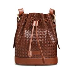 Gaya Mini Leather Bucket Bag - Nutmeg Dama