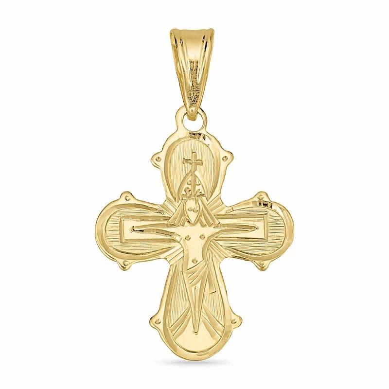 15 x 25 mm dagmarkors i 14 karat guld - Amoré - Vedhæng
