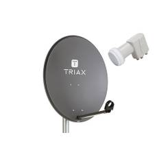 Triax Parabolantenne 58x65 cm. kit til 1 position og 4 brugere (RAL | PRIS-MATCH