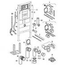 Geberit Duofix WC-element, 112cm, med Sigma indbygningsciste