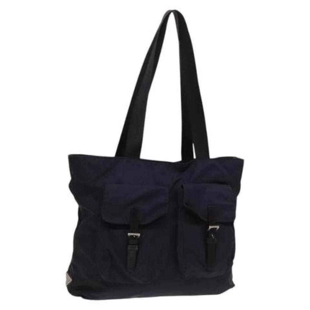 Prada Vintage Pre-owned Vintage Nylon Tote Bag - Vintage - Dame - Blå - ONE SIZE - Nylon