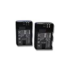 vhbw 2 x batteri kompatibel med Canon EOS 80D, R5, R6, 7D Mark II, 70D, 90D, R, 6D Mark II, R5 C, 7D-kamera (2 000 mAh, 7,2 V, Li-Ion), infochip