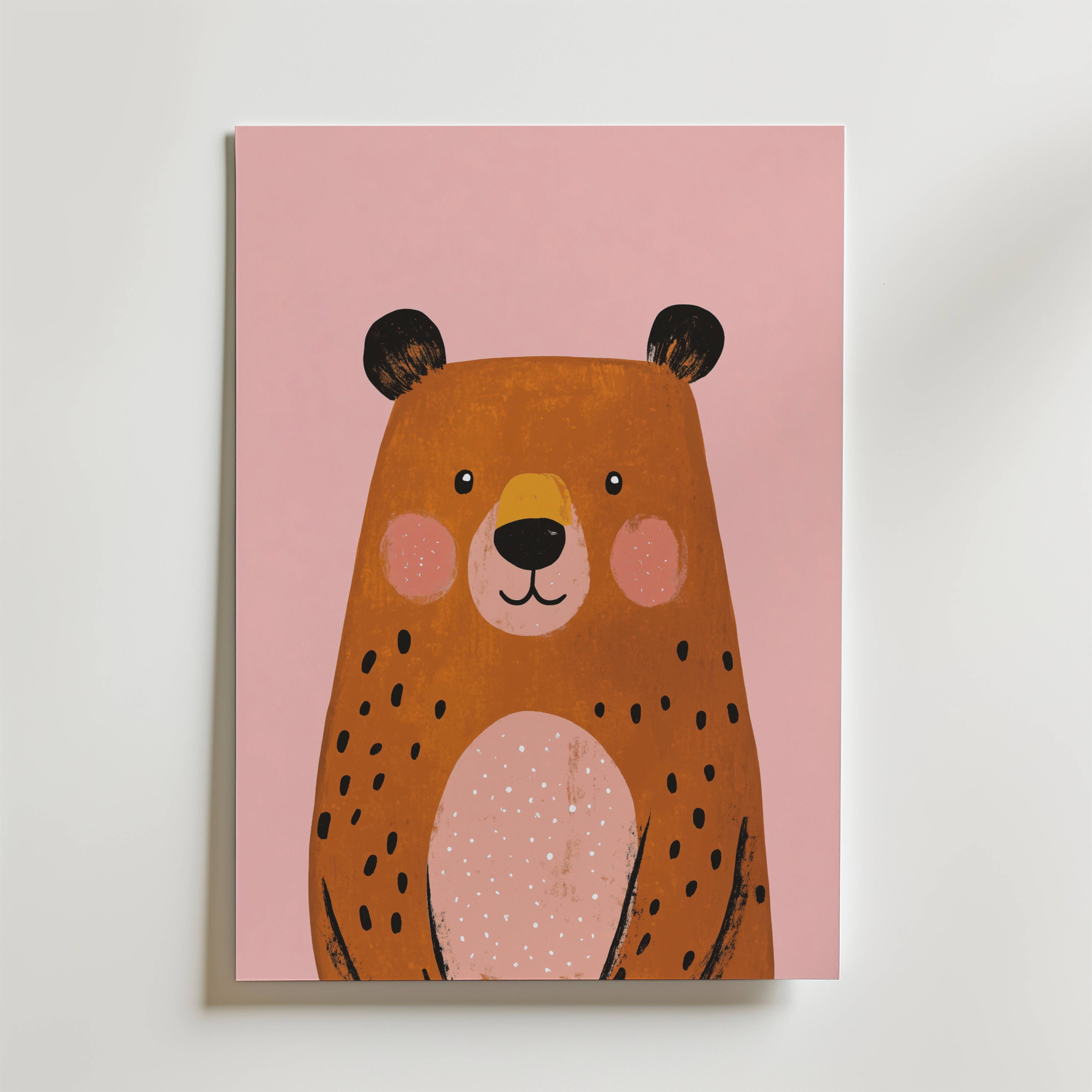 Brown Bear Poster - Premium Canvas 30x40 cm