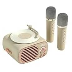Correa Gammaldags Vintage A Små Bluetooth-Högtalare med Klocka Bärbara Mini Bluetooth-Högtalare med Trådlös Mikrofon B