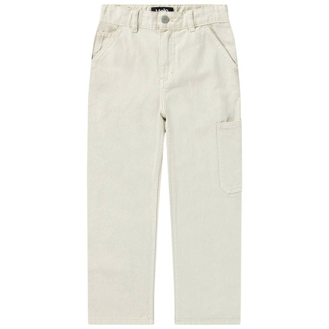 Molo Archer Woven Pants White Noise 134 cm Hvid 134 cm Drenge