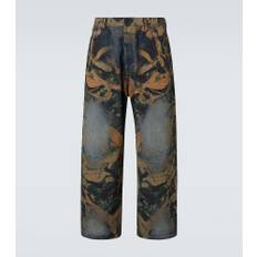 Acne Studios 2023 printed wide-leg jeans - brown - 32