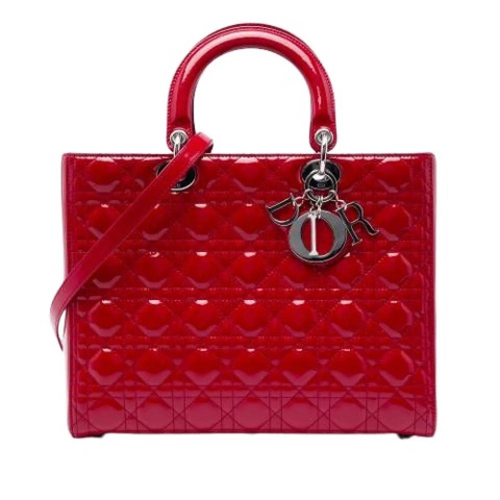 Dior Vintage Pre-owned Lady Dior - Vintage - Dame - Rød - ONE SIZE - Læder