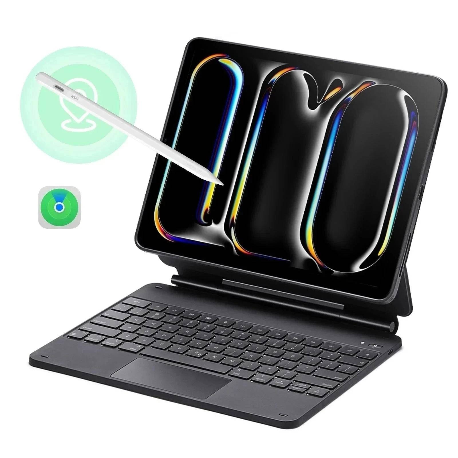 iPad Pro 13ʺ (2025) Rebound Magnetic Keyboard Case 360 Pencil Bundle - US Layout-Black - US Layout-Black