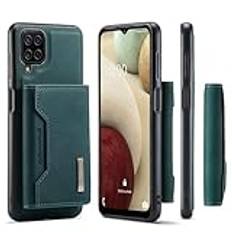 Skyddsväska Plånboksfodral Compatible with Samsung Galaxy A12 5G, läder 2 i 1 avtagbart magnetfodral med korthållare Stöd Stötsäkert skal Kompatibel med Samsung Galaxy A12 5G Smartphone smal täckskal(