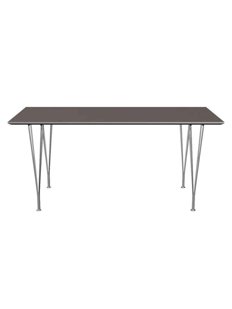 Piet Hein B638 spisebord, 160 x 80 cm fra Fritz Hansen Grå laminat m. alukant - Jacobsen Plus