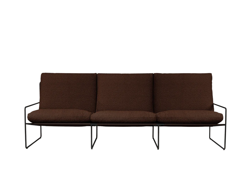 Desert 3-Seater outdoor sofa fra Ferm Living Black - Pure Bouclé - Chestnut - Jacobsen Plus