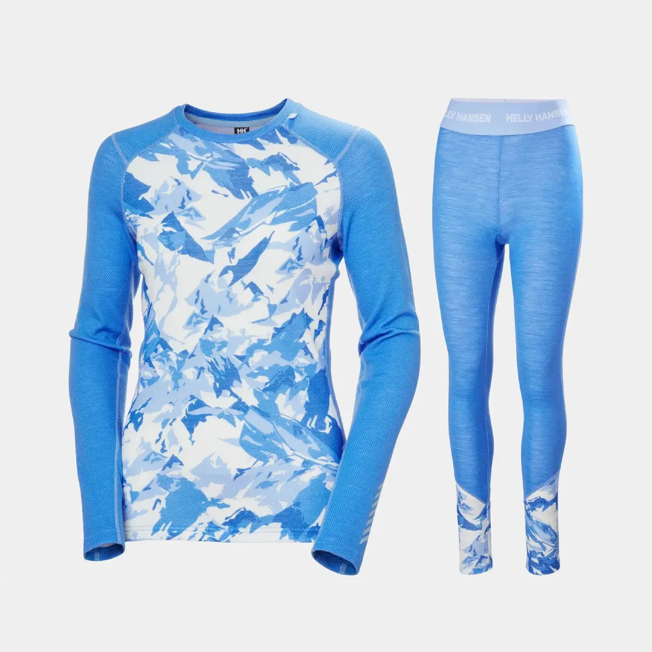 Helly Hansen Women’s LIFA® Merino Midweight Graphic Skiundertøj Sæt Dame - Ultra Blue - XL