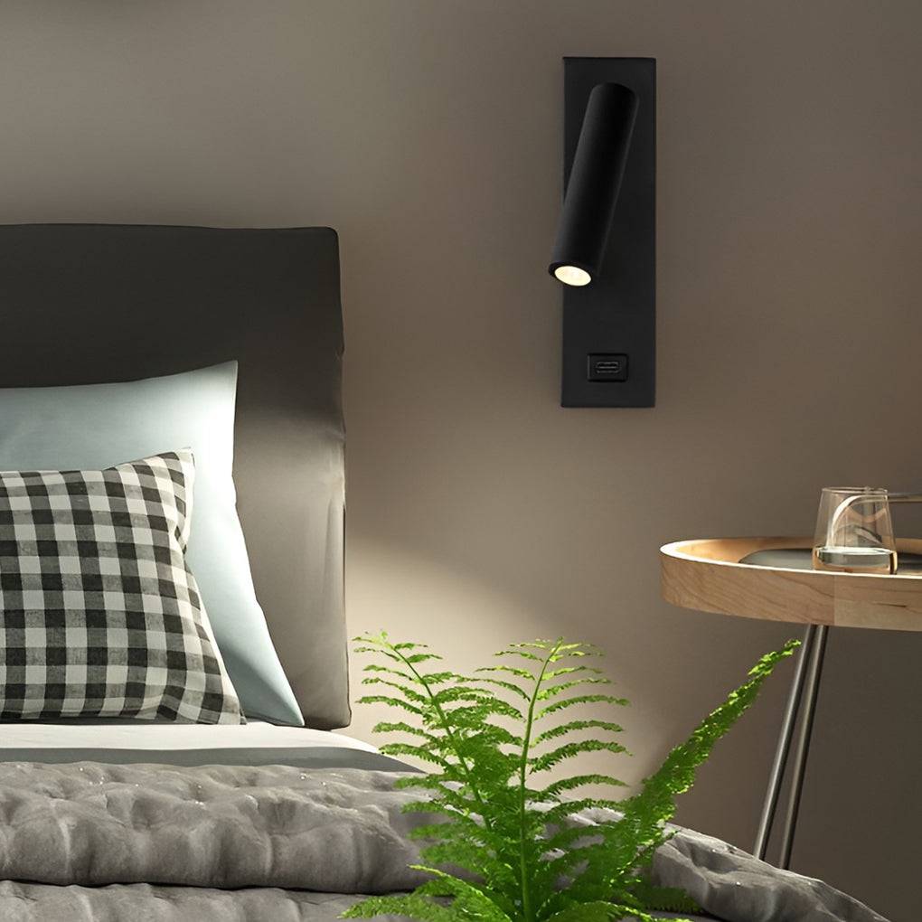ArtiLicht Luxe Vägglampa med Justerbar LED och USB-Laddport - Svart / Vit