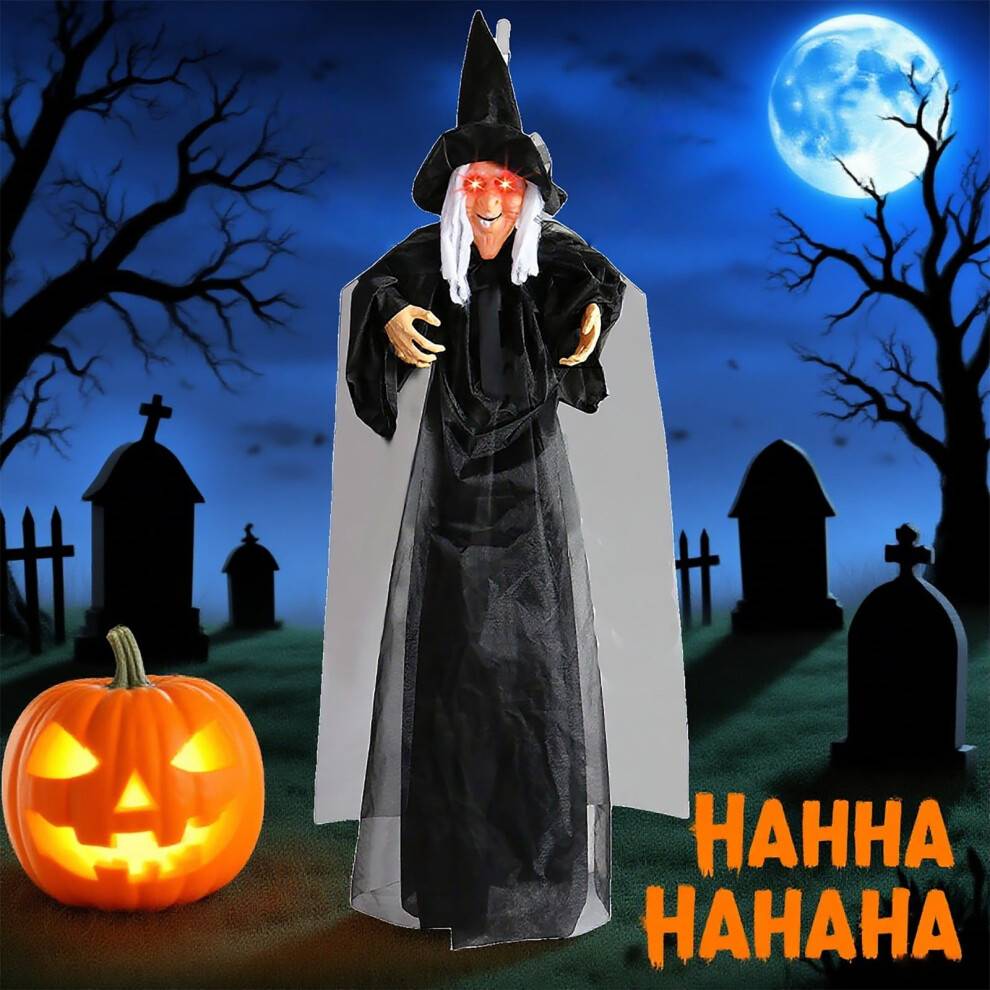 Flyvende Heks Animatronic Halloween Dekoration 70 tommer