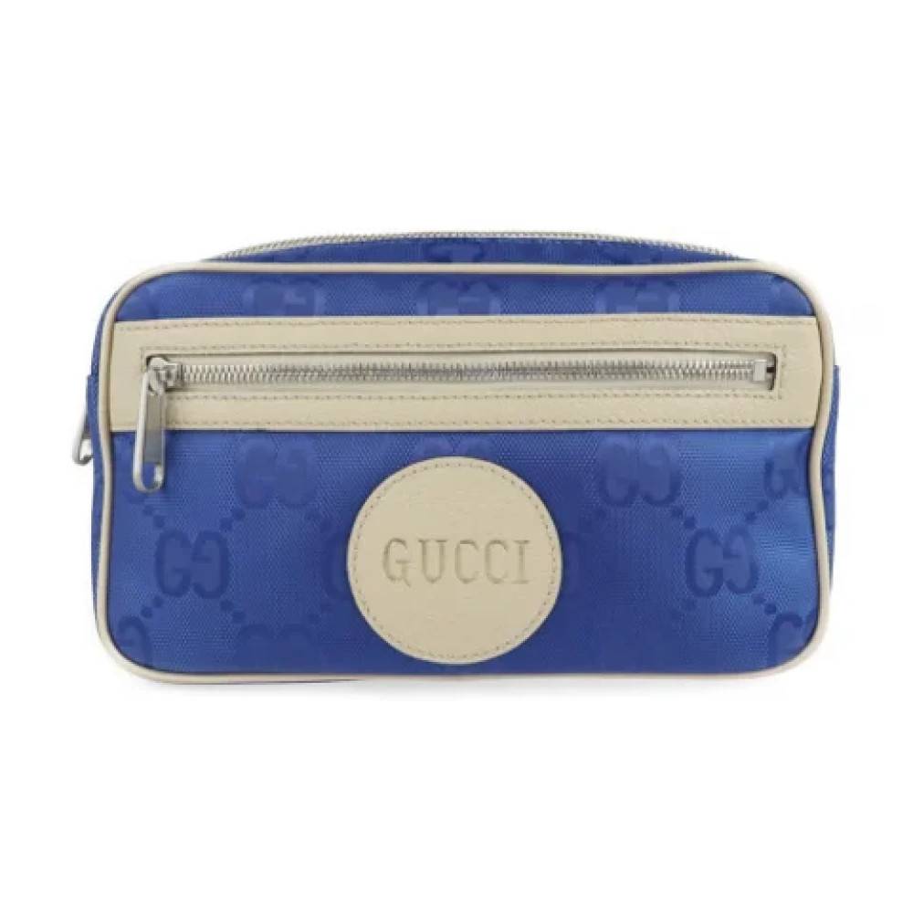 Gucci Vintage Pre-owned Laeder crossbody-tasker - Vintage - Dame - Blå - ONE SIZE - Uld