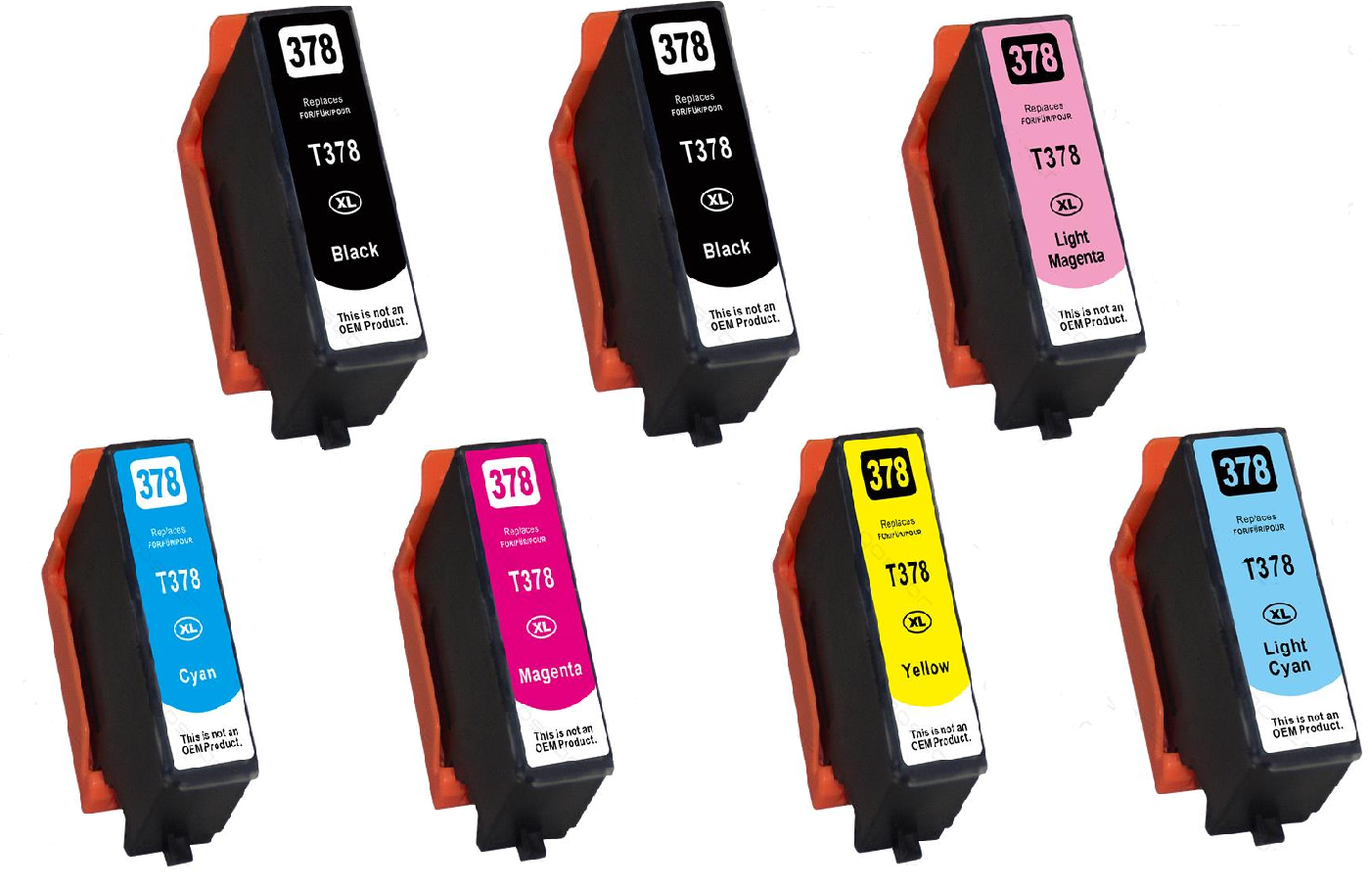 Epson 378XL Multipack med 7 kompatibel blækpatron indeholder hele 91 ml.