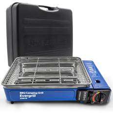 Butangas Camping Gasgrill Evergrill mit Transportkoffer | Campinggrill BBQ Barbeque Tischgrill Butangas