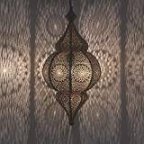 Casa Moro Orientalisk lampa Hayat guld, höjd 54 cm, marockansk hänglampa, boho chic för ditt vardagsrum; barnrum eller sovrum, handgjorda pendellampor som från 1001 natt LN2030