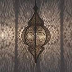 Casa Moro Orientalisk lampa Hayat guld, höjd 54 cm, marockansk hänglampa, boho chic för ditt vardagsrum; barnrum eller sovrum, handgjorda pendellampor som från 1001 natt LN2030