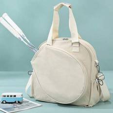 Fashionable Backpack, Crossbody Bag, Handbag, Sports Bag For Women And Men, Suitable For Tennis, Badminton - Beige