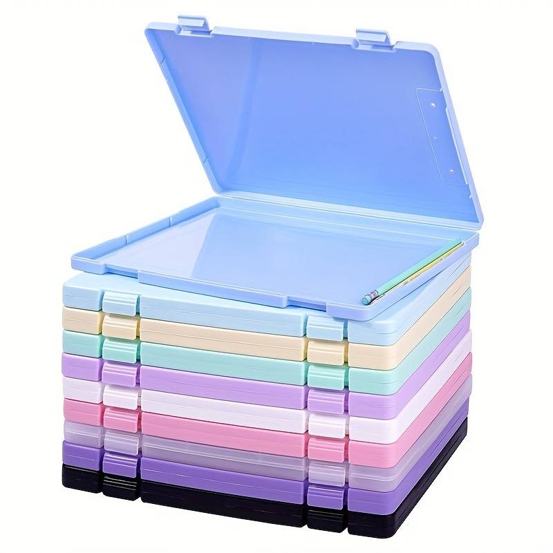 5pcs Colorful A4 Document Boxes File Baskets Multifun Desktop Book Exam Paper Storage Box Stationery Case for Home School Office