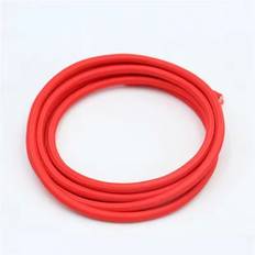 Stofledning, 2x0.75 mm², tekstil, 5 meter, 230V, rød