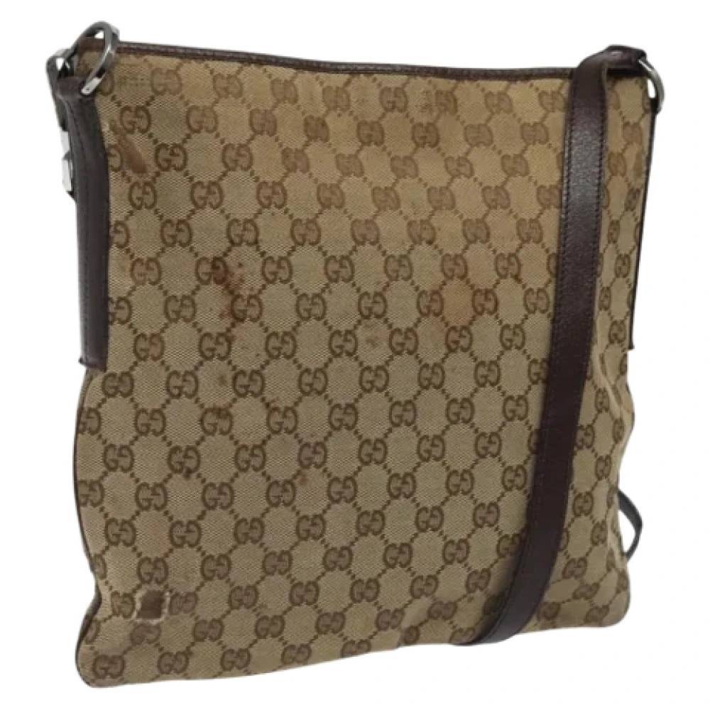 Gucci Vintage Pre-owned Canvas gucci-tasker - Vintage - Dame - Beige - ONE SIZE - Uld