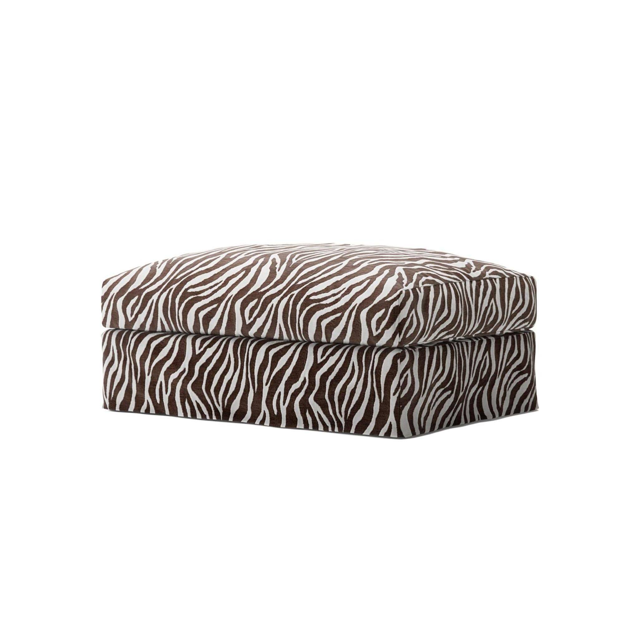 Le Grand Air Fodskammel Zebra/Brun/Hvid.