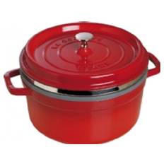 ZWILLING STAUB LA COCOTTE, Gryde bradepande, Rund, Støbejern, Keramisk, Gas, Halogen, Induktion, Forseglet plade, Cherry (fruit), Emalje