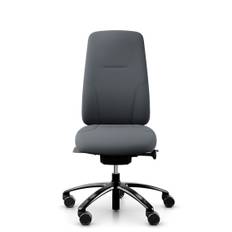 RH Logic 220 Ergonomisk kontorstol, Stof Grey (Select SC60003), Nakkestøtte Nej, Armlæn Nej, Valg af hjul Hjul til bløde gulve