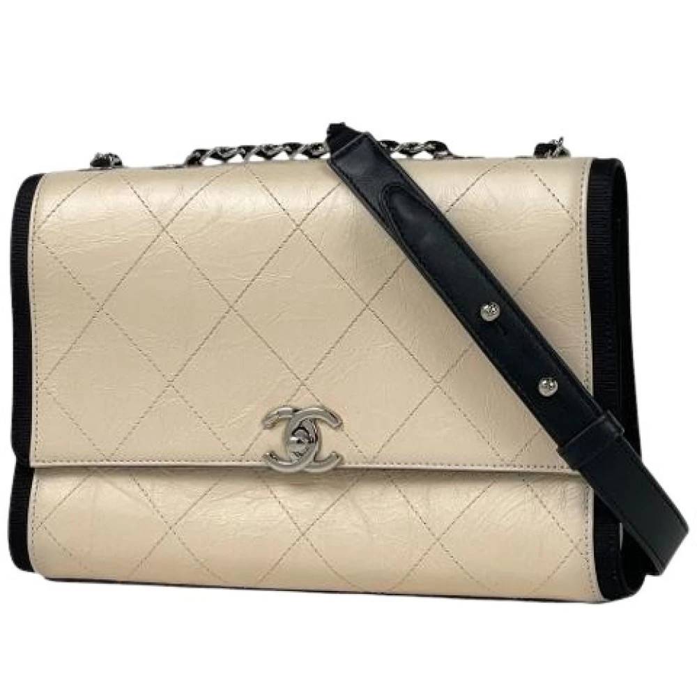 Chanel Vintage Pre-owned Laeder chanel-tasker - Vintage - Dame - Beige - ONE SIZE -