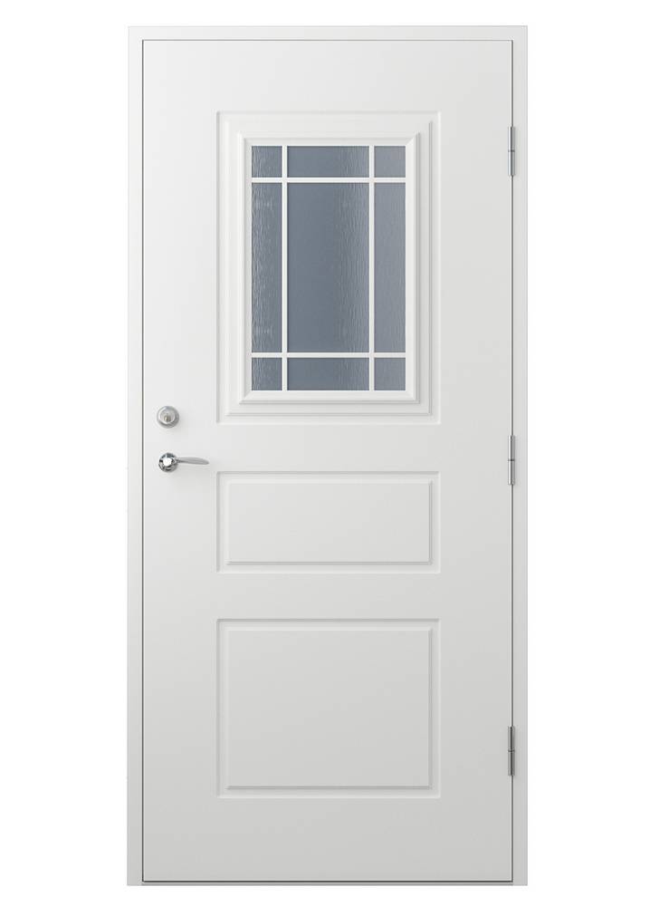 Ytterdörr Sofia - med glas 10x19 Vänsterhängd Klarglas Vit NCS S0502-Y