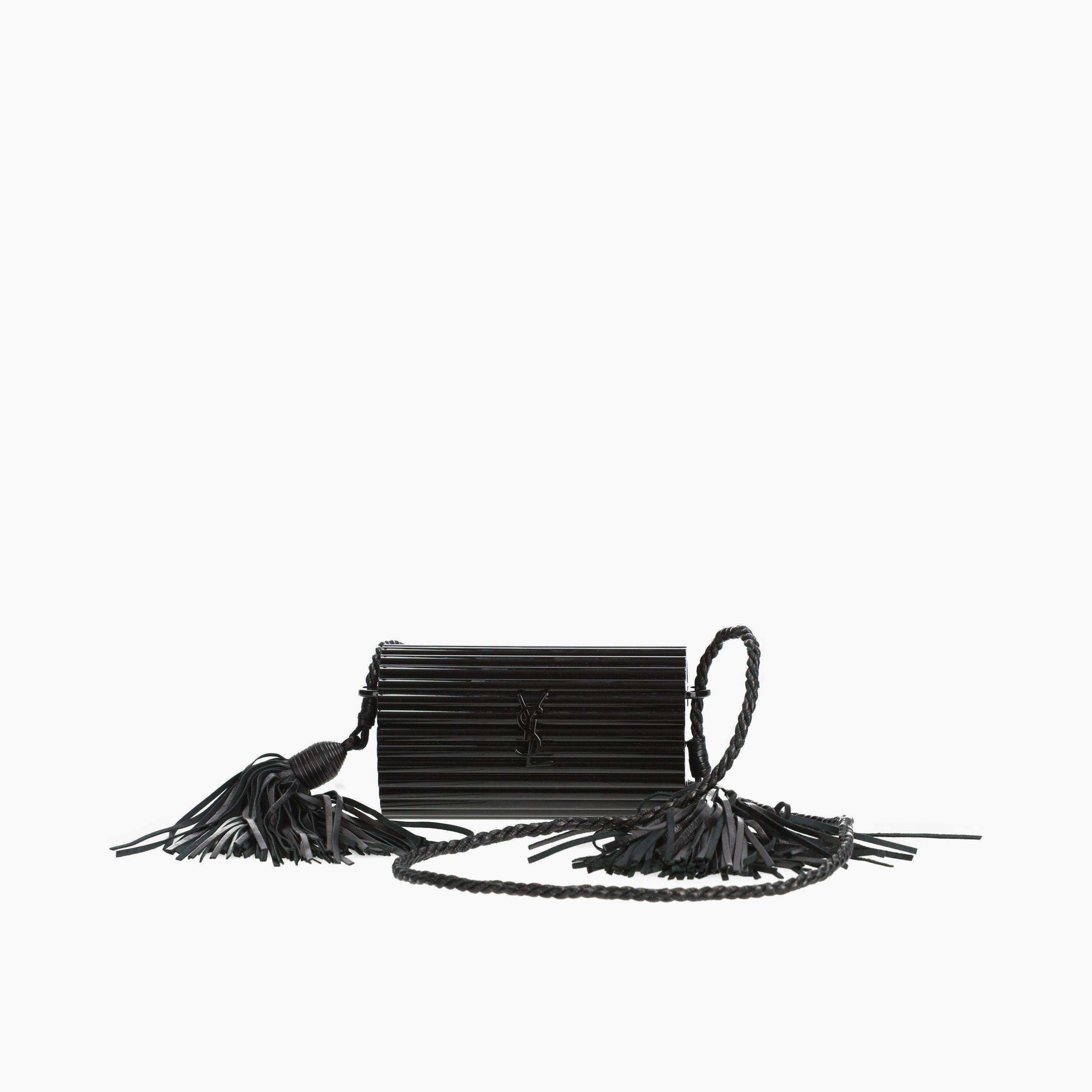 SAINT LAURENT Opium Tassel Box Bag - Black - One Size