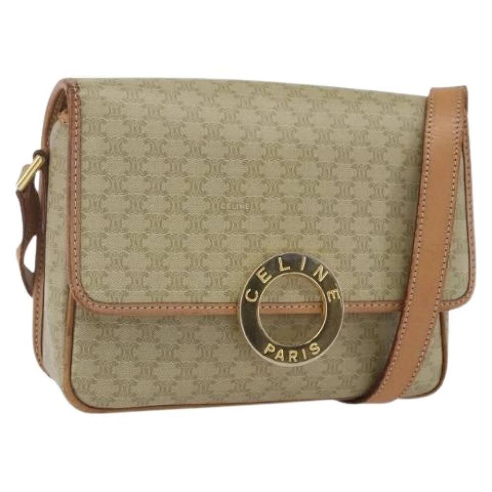 Celine Vintage Pre-owned Plastic Cross Body Taske - Vintage - Dame - Beige - ONE SIZE - Tyl