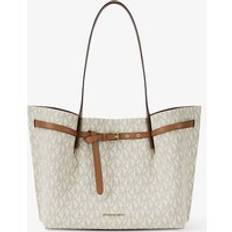 MK Emilia Large Signature Logo Tote Bag - Natural - Michael Kors - ONE SIZE
