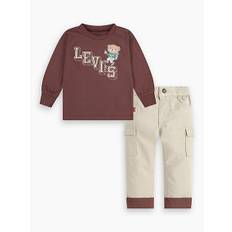 Babyset med Climbing Levi's® T shirt och cargobyxor - Neutral / Sable - 9M