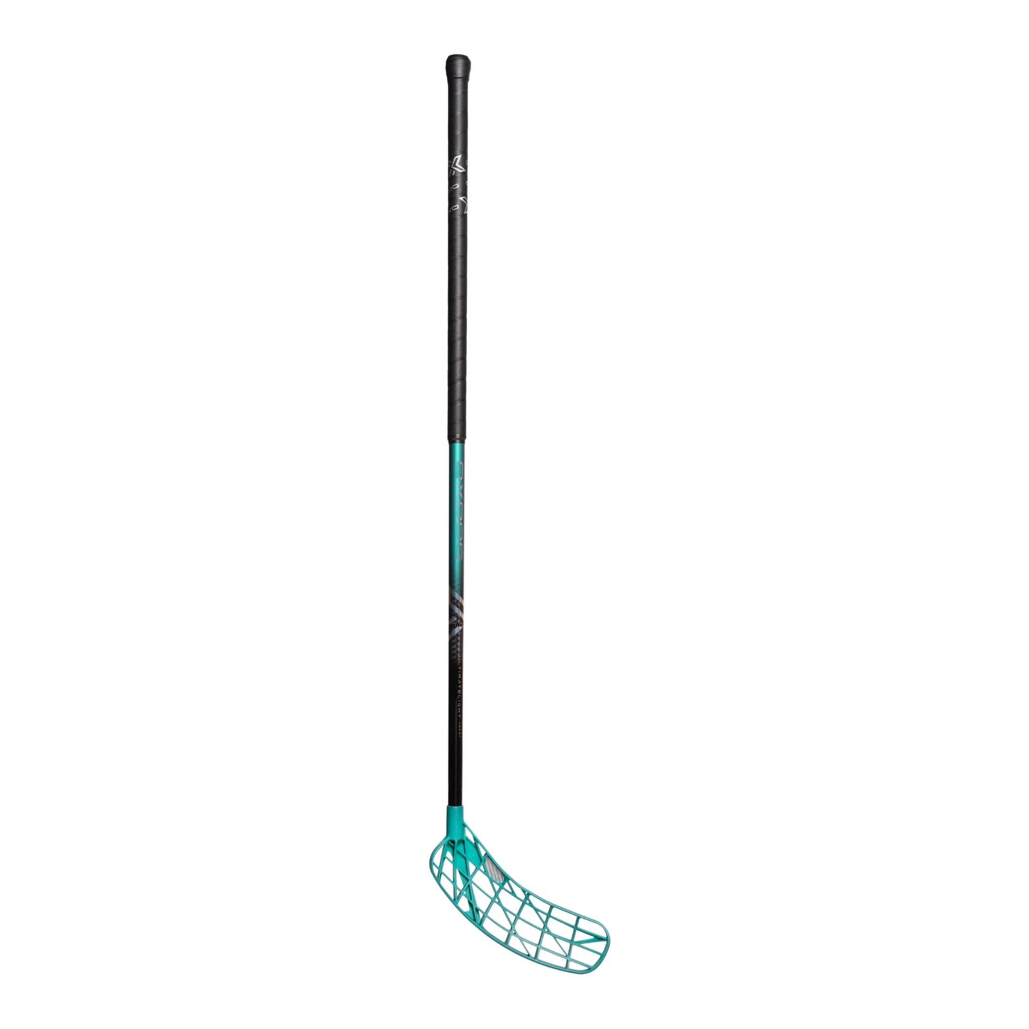 Oxdog Innebandyklubba ULTIMATELIGHT HES 27 Round Highlight Black/Turquoise