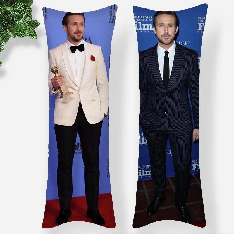 Lång Kuddfodral Ryan Gosling Kroppsstjärna Kuddfodral Män Kvinnor Hem Sovrum Rektangel Sömn Dekorationsaccessoarer 1102