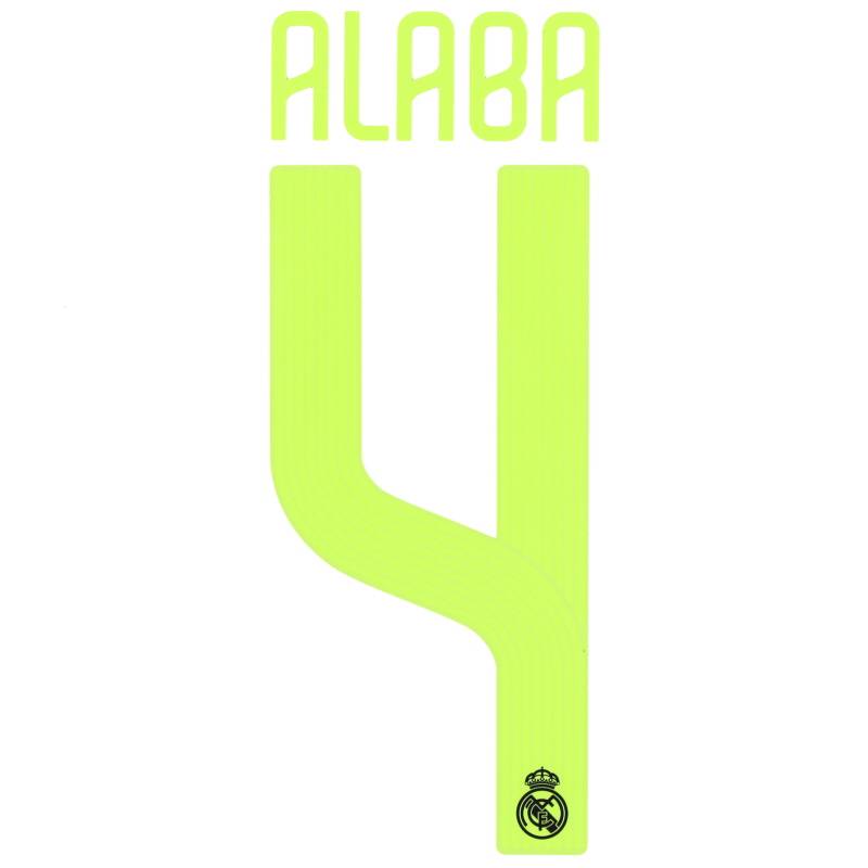 2022-23 Real Madrid Alaba #4 CL Third Name Set *BNIB*