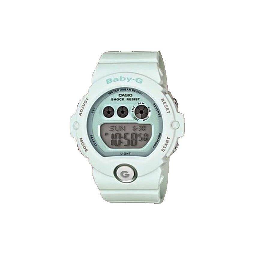 Casio 100 Meter Water Resistant Quartz Movement Rubber Strap Watch Women Watches Green BG-6902-3D Purple Watch Dial