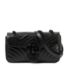 Gucci GG Marmont Mini leather shoulder bag - black - One Size