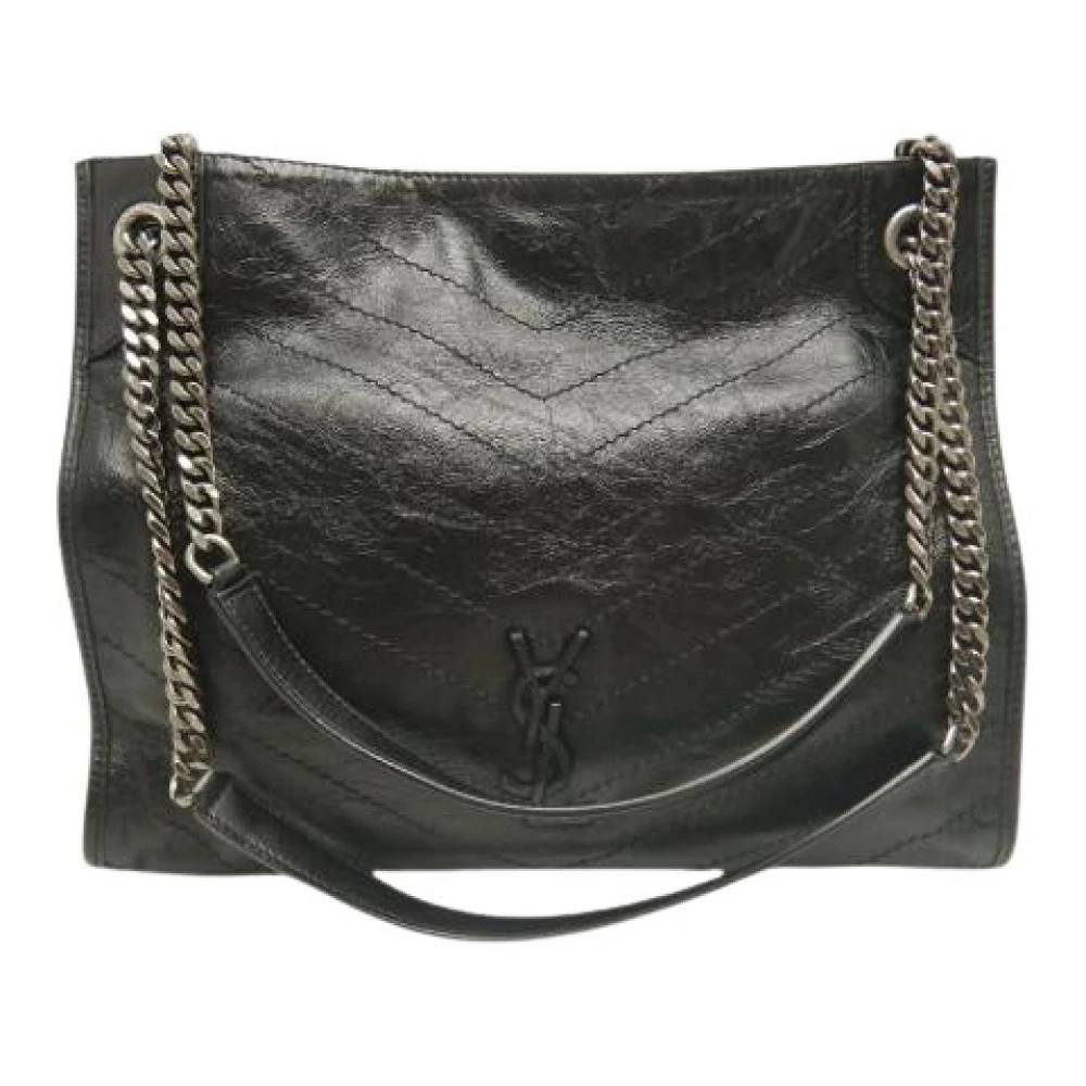 Yves Saint Laurent Vintage Pre-owned Quilted Tote Bag - Vintage - Dame - Sort - ONE SIZE - Læder