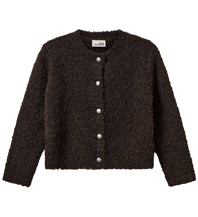 Sofie Schnoor Cardigan - Strikket - KyraKb - Dark Brown - Sofie Schnoor - 3 år (98) - Cardigan