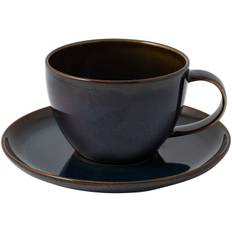 Villeroy & Boch Crafted Denim Kaffekop Med Underkop - Kaffekopper Porcelæn Blå - 325808-325809