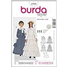 Burda 2768 mönster maskerad karneval Biedermeier-klänning (kvinnor, Gr, 36–52) nivå 4 avancerad