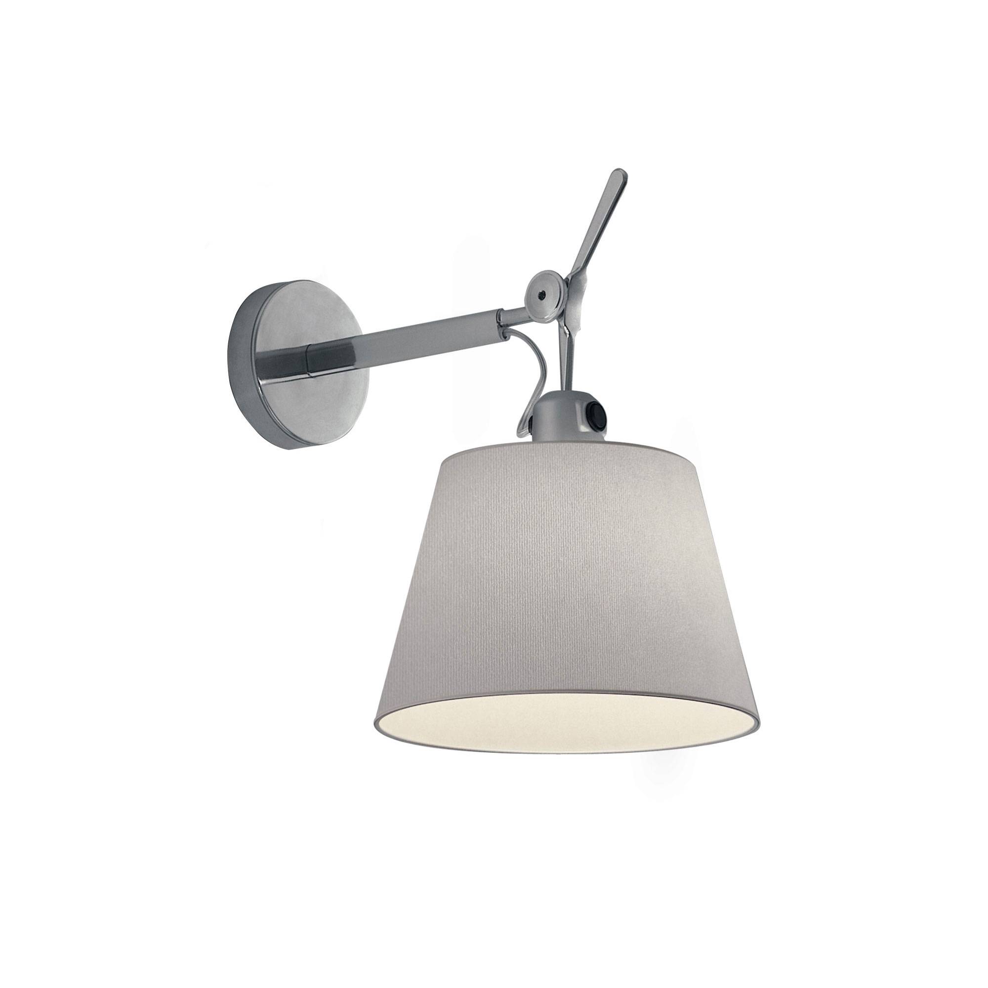 Artemide - Tolomeo Diffusore Vägglampa, Skärm i Pergamentpapper Ø 32 cm - Sengelamper - Giancarlo Fassina,Michele De Lucchi - Sølv - Naturmateriale/Metal
