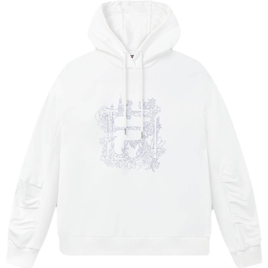 FILA 2023 Ny Sommar Casual Stickad Hoodie Dam Toppar Vit F11W338201FWT M